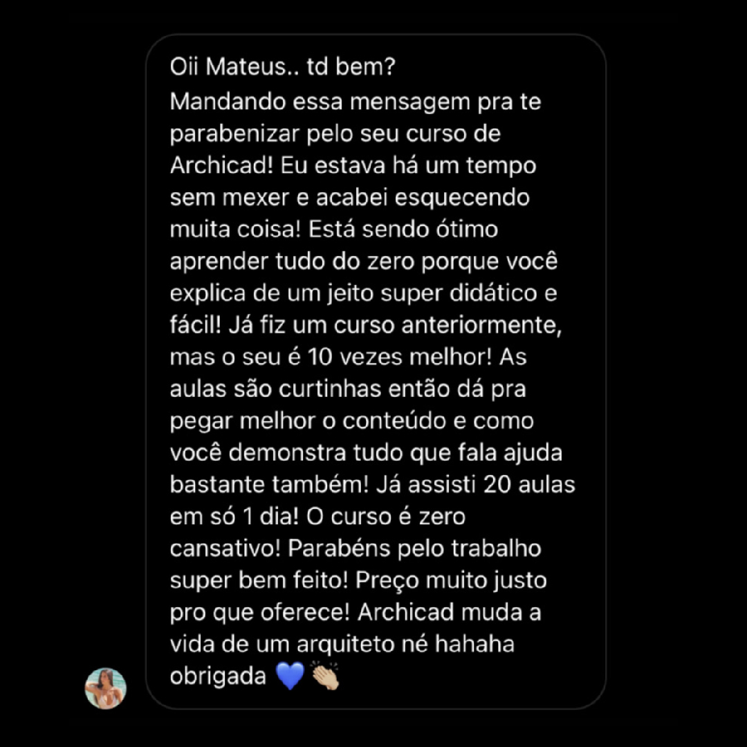Depoimento de aluno da Curva