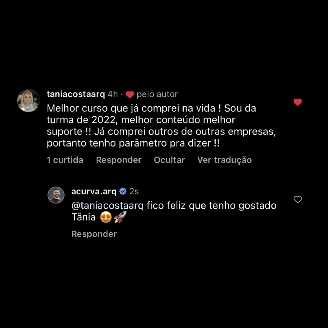Depoimento de aluno da Curva