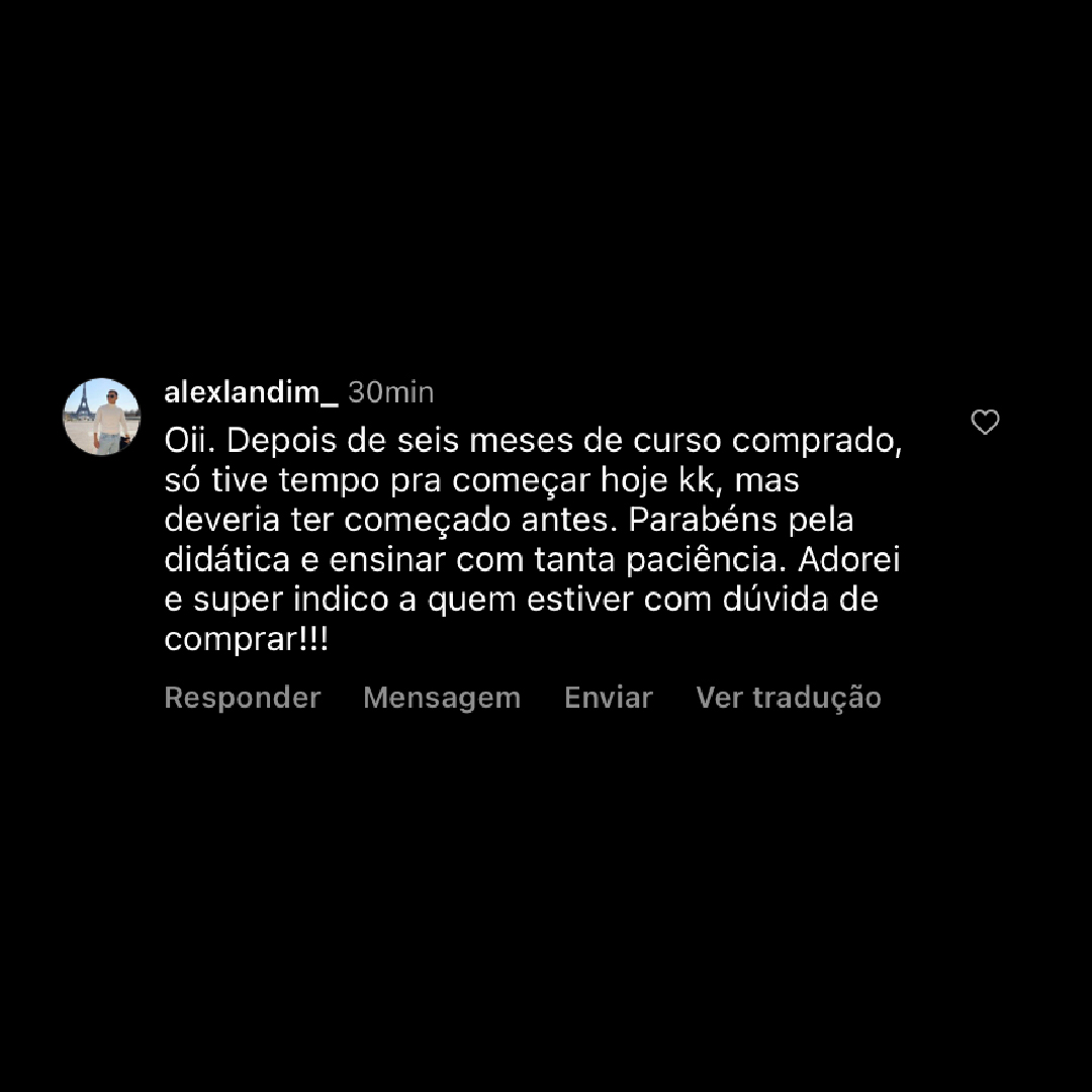 Depoimento de aluno da Curva