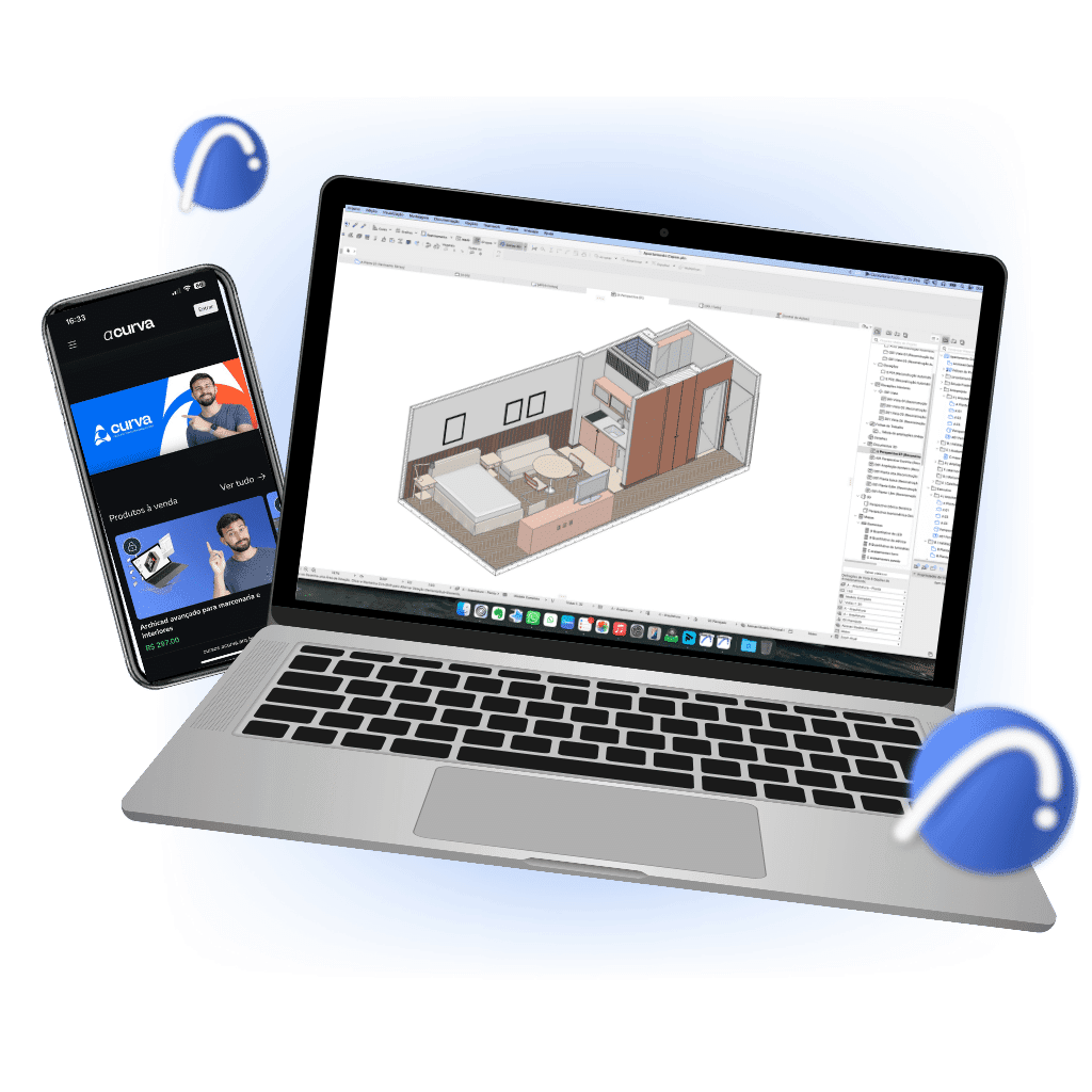 Mockup Template de Archicad A Curva + FEU