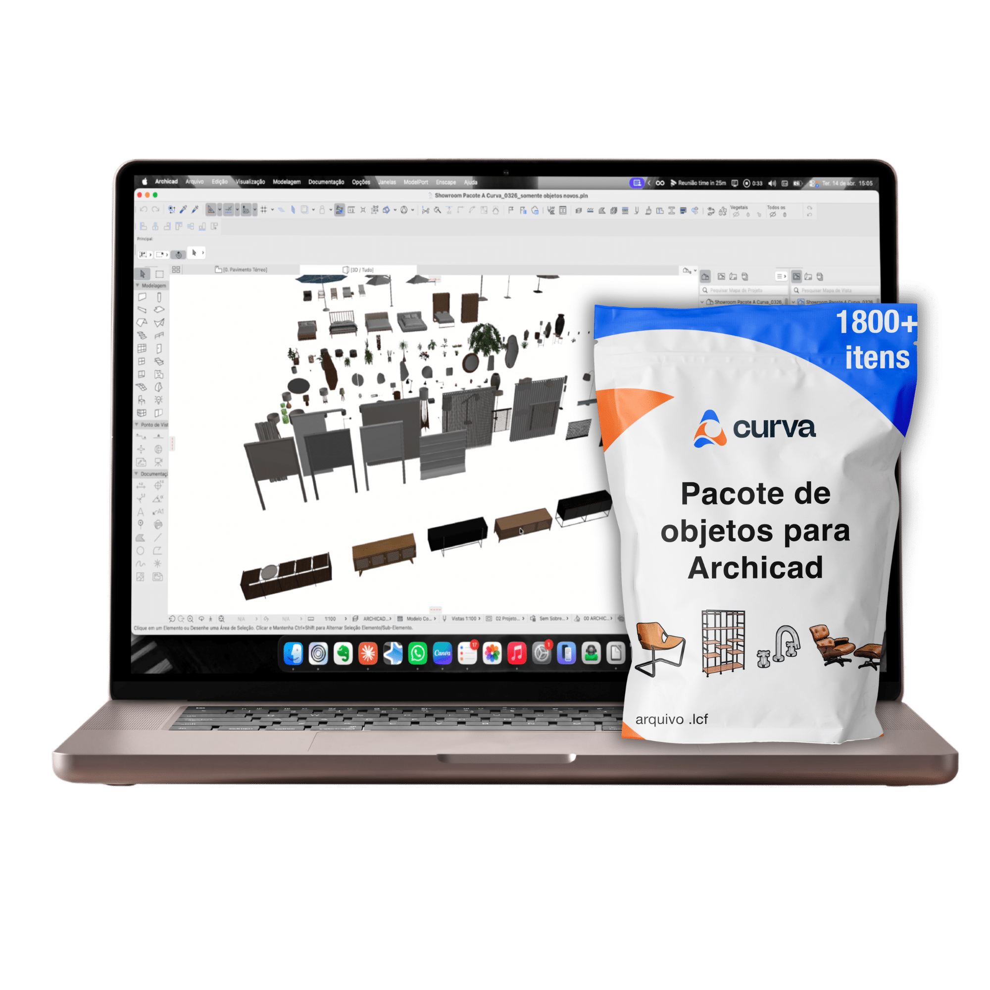 Mockup Template de Archicad A Curva + FEU