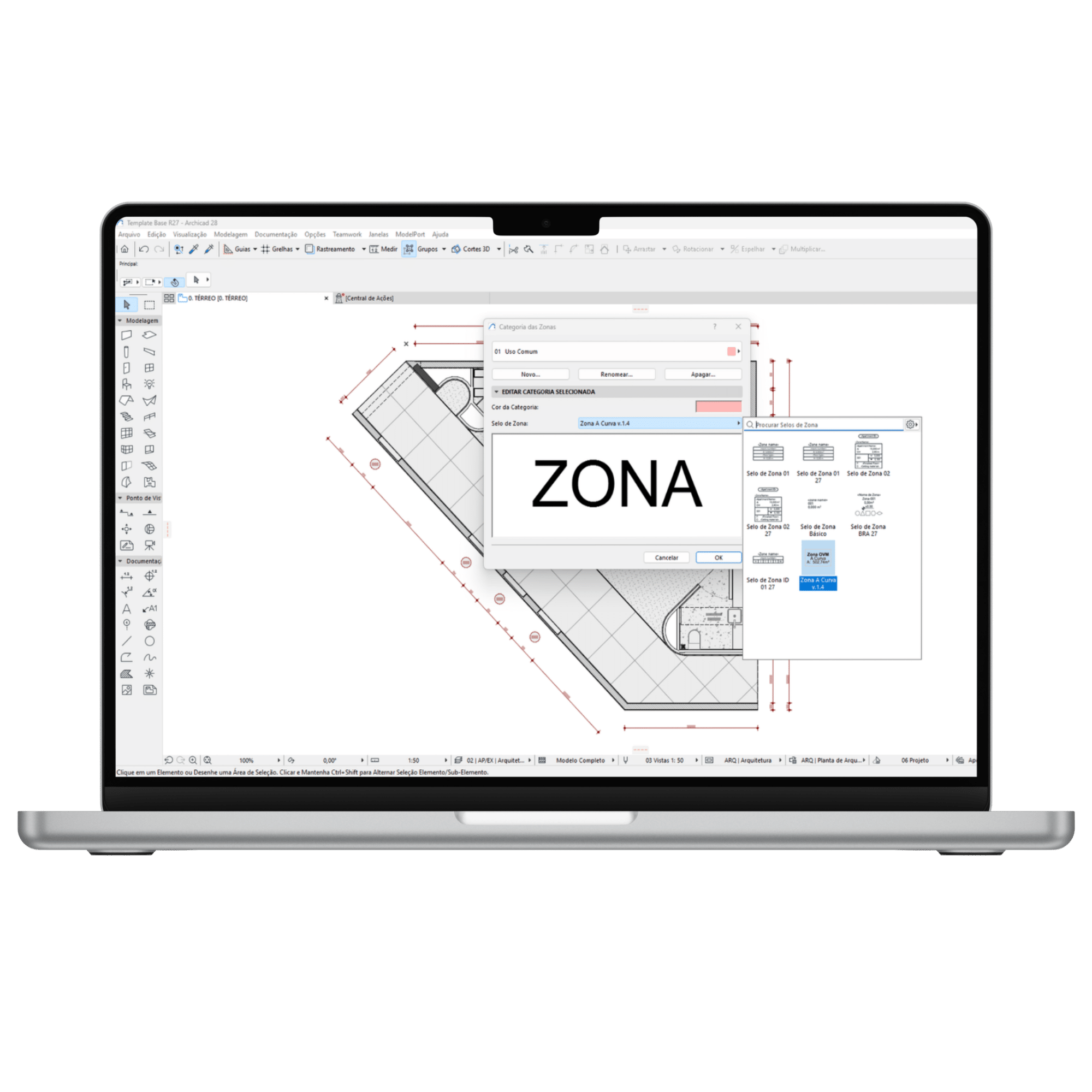 Mockup Template de Archicad A Curva + FEU