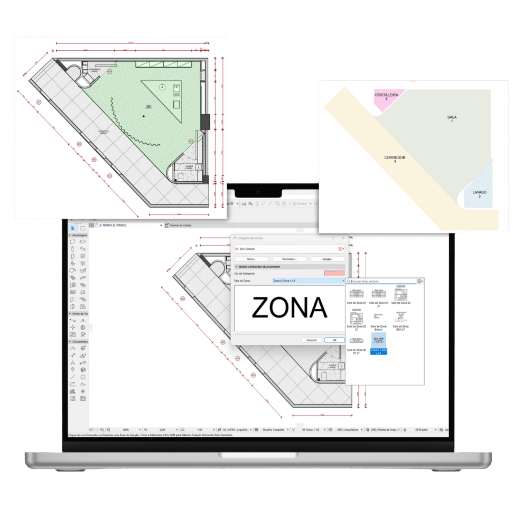 Mockup Template de Archicad A Curva + FEU
