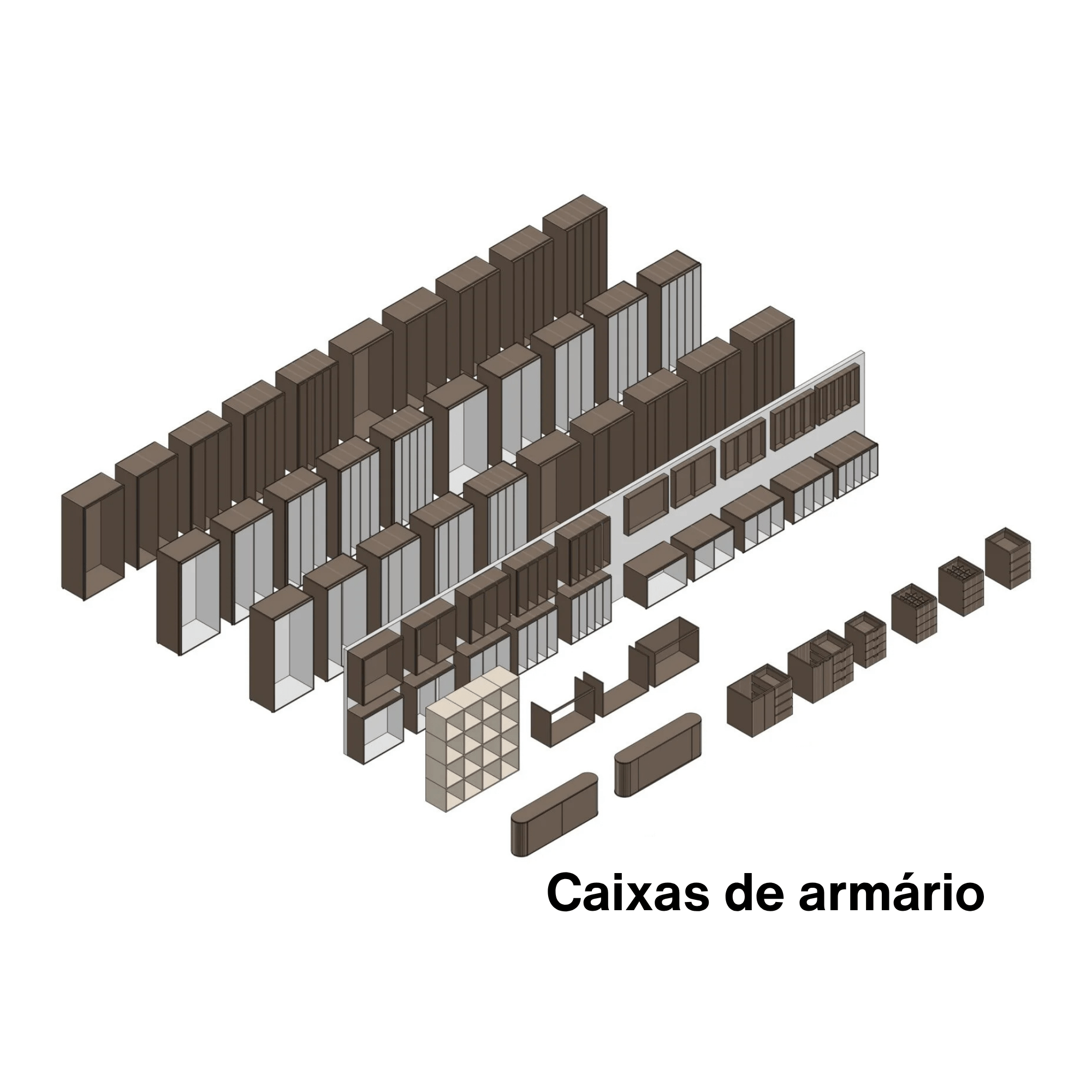 Caixas de armário 3D